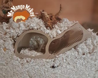 Burrow Hide, Natural Hamster Hide, Mouse Hide, Small animal Hide, Hamster Tunnel, Hamster Underground Watchbox. Hamsters accessories