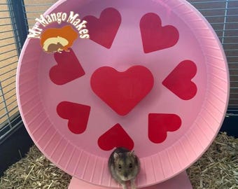 Silent Heart Hamster Wheel, Mouse Wheel, Gerbil Wheel, Hamster accessories, Small Animal Accessories