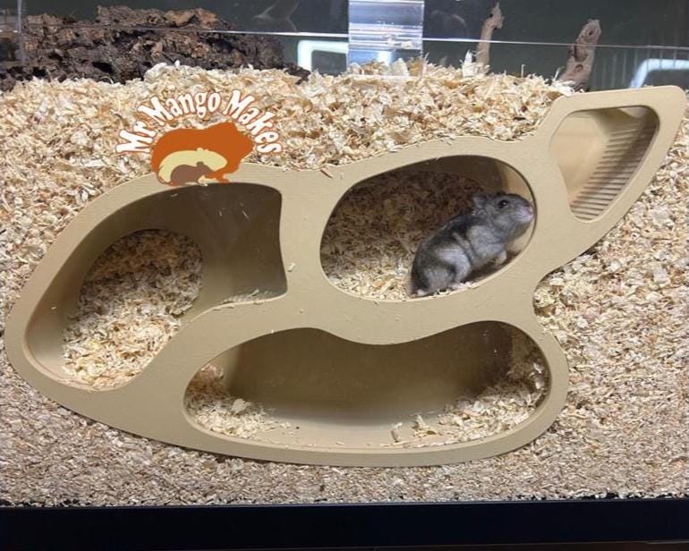 3 - Chamber Burrow Hide, Hamster Hide, Hamster Burrow, Starter, Hamster ...