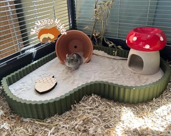Hamster Sand Bath, Hamster Corner Sand Tray, Small Animal Sand Bath, Hamster Accessories, Small Animal Accessories
