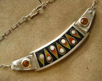 Cloisonne jewel Choker necklace