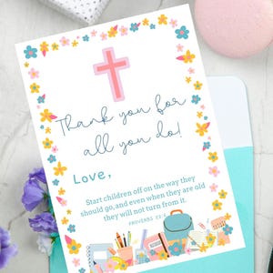 Teacher Appreciation end of year Summer Gift Thank You card teacher Gift tag End of school gift favor Printable Instant Digital Download