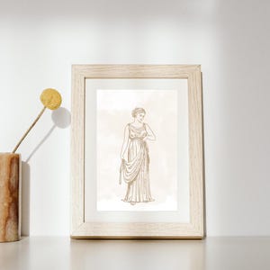 Ancient Greece Wall Art Greek Lady inspired Ancient Greece Digital Wall art Greek lady printable wall art Beige Greek woman digital print