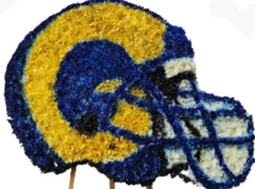 A CUSTOM MADE Los Angeles Rams Team Floral for Funeral, Grave and ...