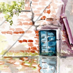 Venice Watercolor, Venice painting, venetian art, venetian print, venice landscape print, venetian canal, venice art print, venice wall art