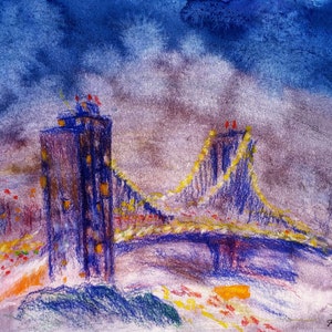 New York painting, NYC Watercolor print, New York City painting, NY skyline print, NY office wall art, World Trade Center, Freedom Tower