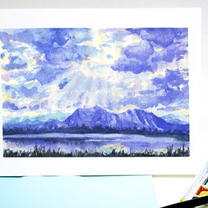 Cartão de Natal do Colorado, Cartão de felicitações de Natal feito à mão, Cartão de felicitações do CO, papelaria feita à mão, cartão de natal em aquarela, aquarela tamanho A2