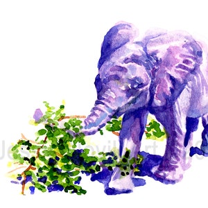 Baby Elefant Kunst, Tier Aquarell Kunst, Elefant Druck, Elefant Malerei, Elefant Kindergarten, Baby Elefant Wandkunst, Baby Tier Druck