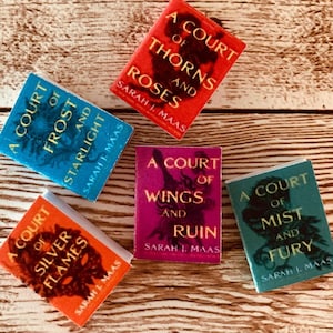 Prythian Stories - set of 5 handmade miniature books – ACOTAR inspired (A Court of Thorns and Roses book series)