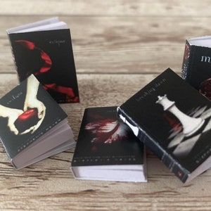 Twilight Saga inspired handmade miniature books, set of 5 or 8 – “Bella’s Lullaby”