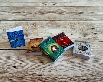 Game of Thrones inspired handmade miniature books, set of 5 – “Westeros Stories”