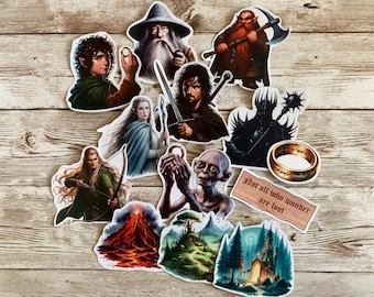 Lord of the Rings (LOTR) inspired character stickers, set of 13  – “The ONE Ring”