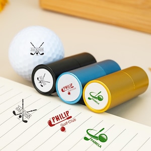 Custom Golf Ball Stamp/Father&#39;s Day Gift for Dad/Monogram Golf Ball Stamp/Personalized Ink Ball Stamp/Golf Accessories/Golfer Sport Gift