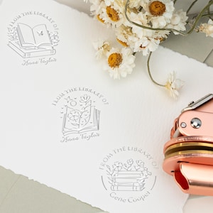 Personalized Book Embosser/Custom Library Stamp/Unique Gift for Reader, Teacher & Home Libraries/From the Library of Book Stamp/Book Lover