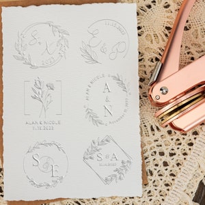 Chose Your Wedding Embosser, Personalized Wedding Embosser Stamp, Initials Embossing Stamp, Couple Name Embosse, Wedding Invitation Embosser