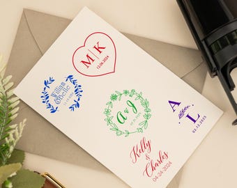 Personalized Self-Inking Stamp with Couple Names, Custom Wedding Stamp, Custom name Stamp, Valentine's Day Gifts, Couple Gifts, Wedding Gift