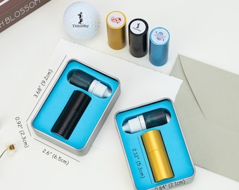 Custom Golf Ball Stamp Box/Personalized Golf Stamp/Gift for Dad/Golf Ball Marker/Golf Accessories/Gifts For Golfer Men/Father&#39;s Day Gift