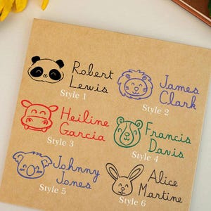 Custom Name Stamp, Personalized Signature Stamp, Self Inking Stamp, School Label Stamp, Daycare Stamp, Logo Stamp, Name Stamp, Teacher Gifts