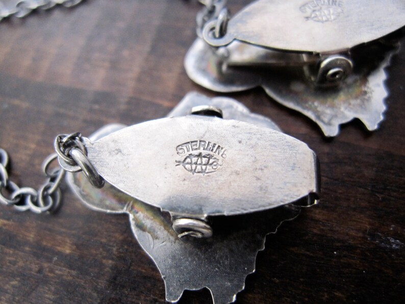 Sterling Silver Stork Baby Bib Clips by ster Sterling Etsy