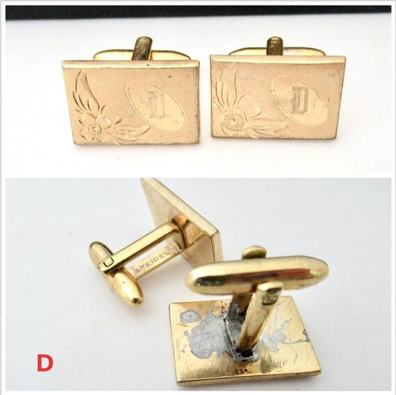 Vintage Monogrammed Initial Cufflinks, Priced per… - image 7