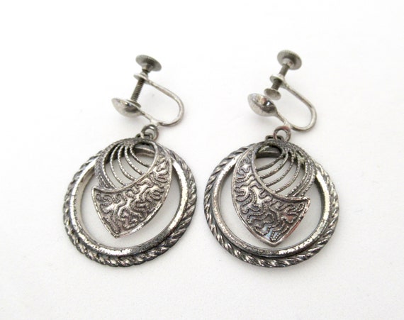 For Women & Young Ladies Handmade Filigree Brass Dangle Earrings Sterling Silver