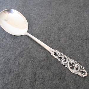 Antique Serving Spoon Spoon, Brodrene Mylius Tele Norway 830 Silver Standard, Art Nouveau Design Vintage Sterling Flatware
