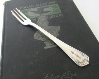 The Ritz Carlton Hotel Silver Cocktail Fork, Historic Hotel Silverware, Serving Cutlery, Vintage Silverplate Flatware Seafood Fork