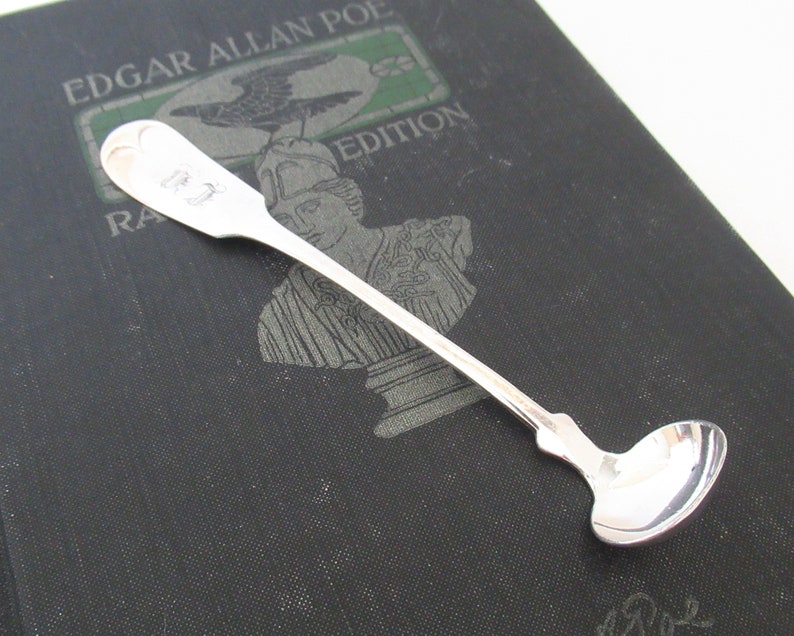 Petite Sauce Ladle Antique Silverplate L.B Tipped by Wm Rogers Mfg Co Vintage Small Condiment Ladle Monogrammed Ladle Serving Flatware