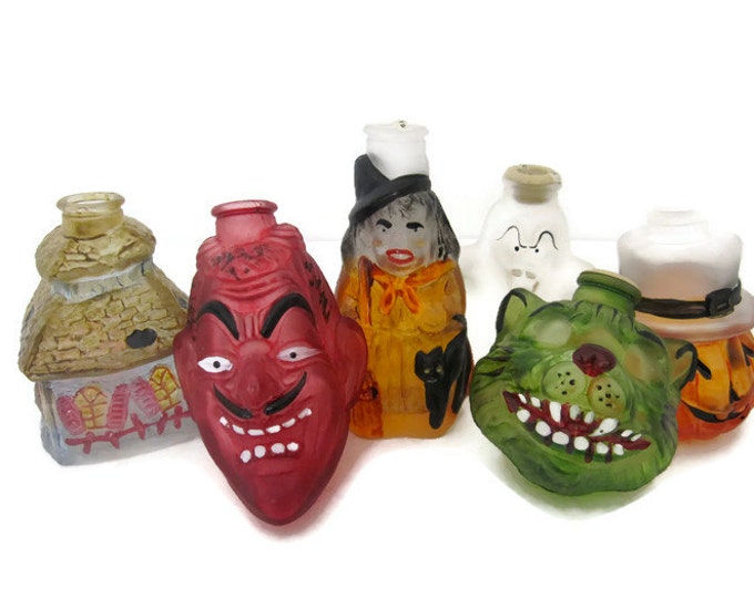 Vintage Old World Halloween Light Covers Witch Ghost Devil Etsy