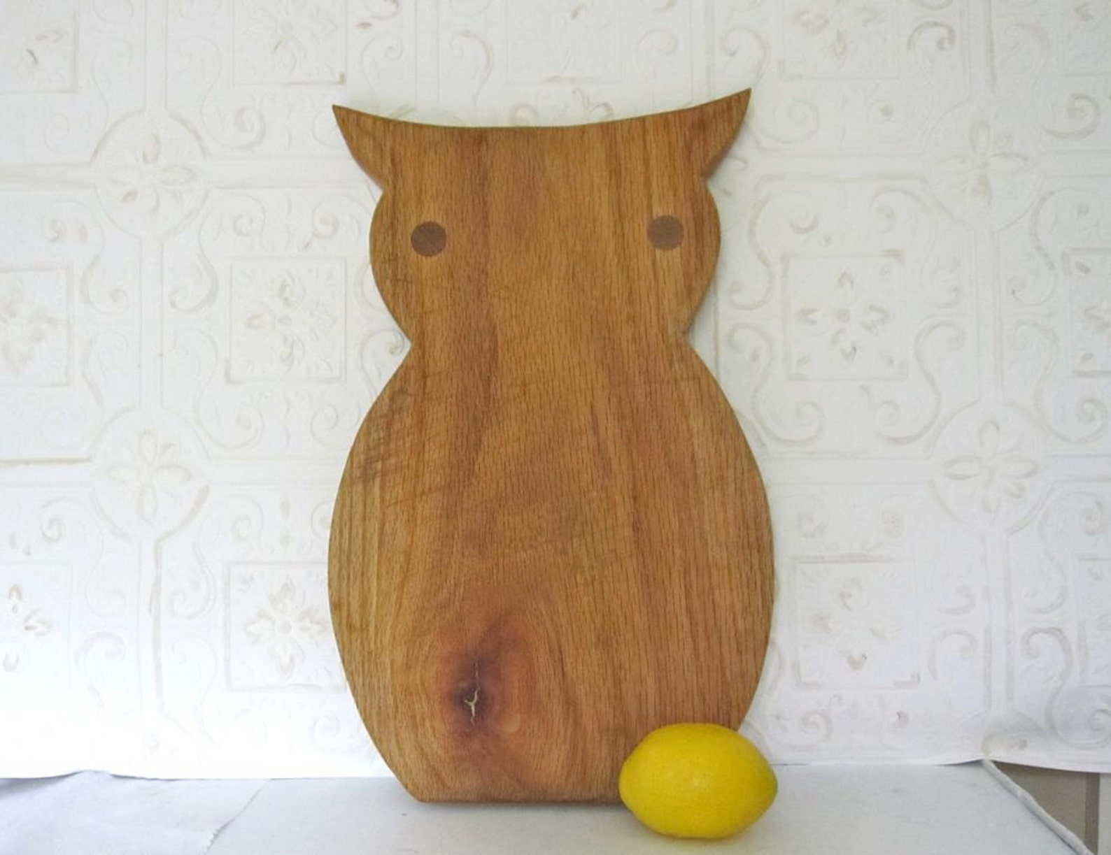 Vintage Owl Cutting Board Wood Etsy