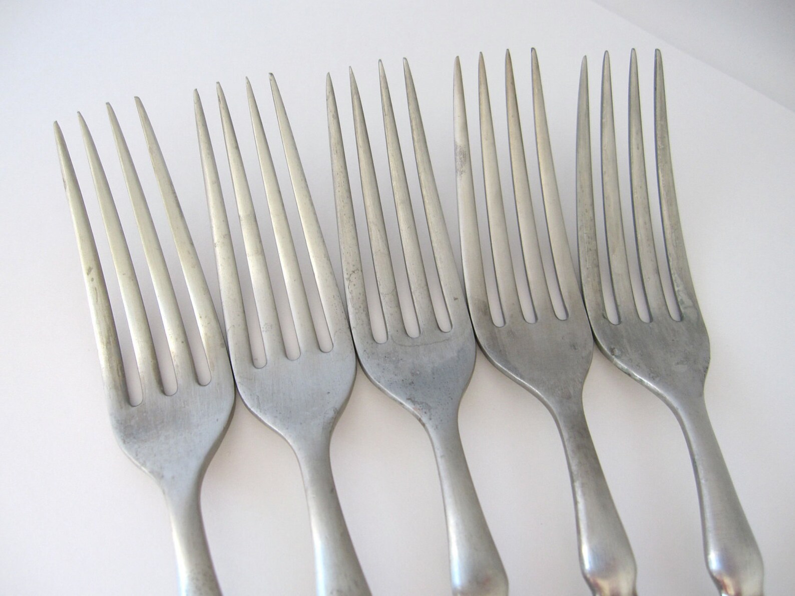 Antique Panama Silver Forks Indented Handle Set of 5 Etsy