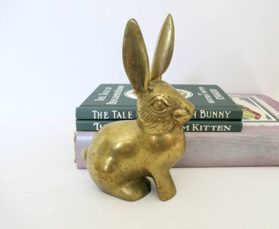 Figurine Rabbit Bunny Rabbit Brass Brass 1,2x2,5 cm