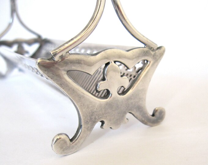 Antique Victorian Sugar Cube Holder Caddy by Van Bergh Silver Etsy