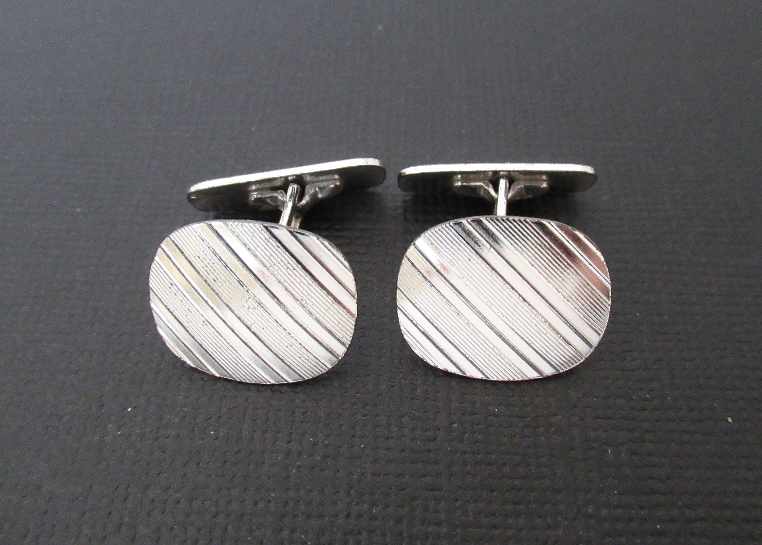Art Deco 830 Silver Cufflinks, Ottar Hval Norway Cufflinks, Men's Vintage Cuff Links, Modernist Sterling Norwegian Scandinavian Silver