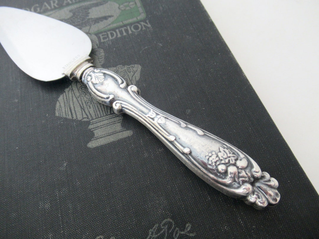 Antique Sterling Handle Cheese Knife Vintage Art Nouvuea Etsy