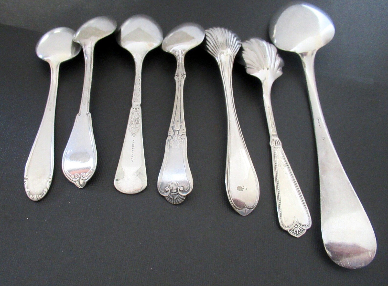 Antique Engraved Name Spoons Silverplate Victorian era Etsy
