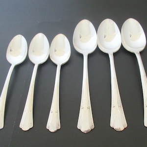 Art Deco Silverplate Spoon Set: Lady Betty, 1940s Vintage Flatware