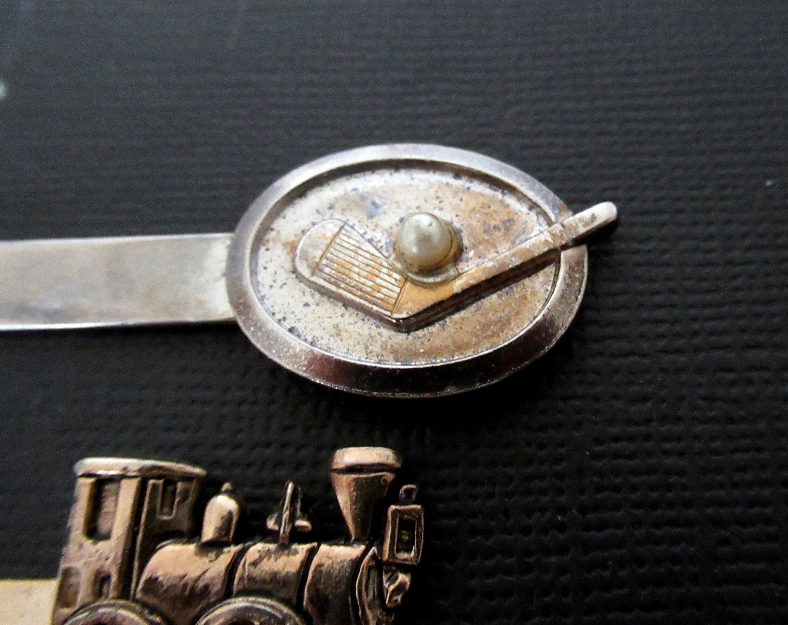 Vintage Tie Clip, Priced per Clip, Choose From Golf, Train, Gun, F