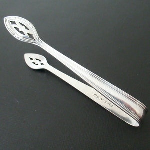 Chicago and North Western Railway Sugar Tongs, C&NW Ry Silverplate, Vintage Hotel Restaurant Hospitality Railway Train Silver Collectible