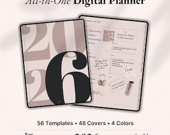 Agenda digital 2026 para iPad – Colección Rosa (GoodNotes y Notability)