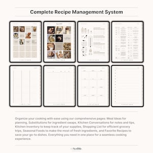 Helpful bonus page in the digital cookbook recipe template, like kitchen conversions. A useful cooking resource & recipe journal extra. Enhance your cooking & food prep. Perfect addition for your GoodNotes/Notability recipe book maker experience.