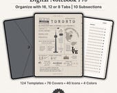 Tabbed Digital Notebook for Goodnotes, Notability, Noteshelf (Digital Download)