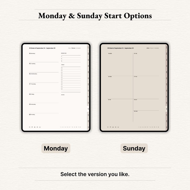 2026 Digital Planner – Goodnotes iPad Template, Beige Collection (PDF ...