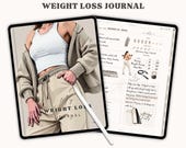 Digital Weight Loss Journal, Workout Planner, GoodNotes Template (Digital Download)