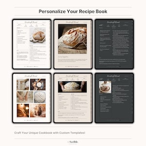 Hyperlinked Digital Cookbook Recipe Book index for easy navigation. Organize cookbook recipes effortlessly in this GoodNotes/Notability template. Get an online recipe book or recipe box feel. Find your saved simple or family recipes fast using cookbook templates.
