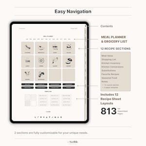 Digital Weekly Meal Planner template for streamlined healthy eating. 7 day meal planner layout simplifies creating meal prep meal plans. Organize your weekly food & plan healthy meal prep ideas. Great diet planner & weekly food planner for GoodNotes.