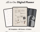 2026 Digital Planner – GoodNotes iPad Template, Beige Collection (PDF)