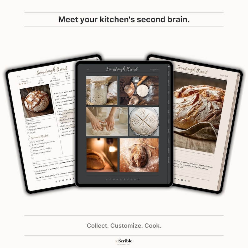 Create your personal 'My Family Cookbook' with this versatile blank cookbook template. A digital recipe book maker perfect for GoodNotes. Use recipe card design inspiration to build your collection of easy recipes. Fully customizable recipe book template.
