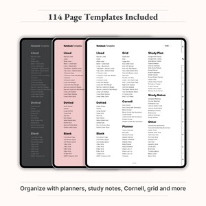 Sections and Subsections "Digital notebook layouts with 10 subsections per section – customizable and easy navigation for planners and notes." digital notebook, Goodnotes notebook, Notability notebook, noteshelf notebook, digital journal, digital notes, notes templates, project planner, meeting notes, lecture notes, student notebook, iPad notebook, digital note paper