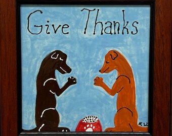 Give Thanks Ceramic Tile